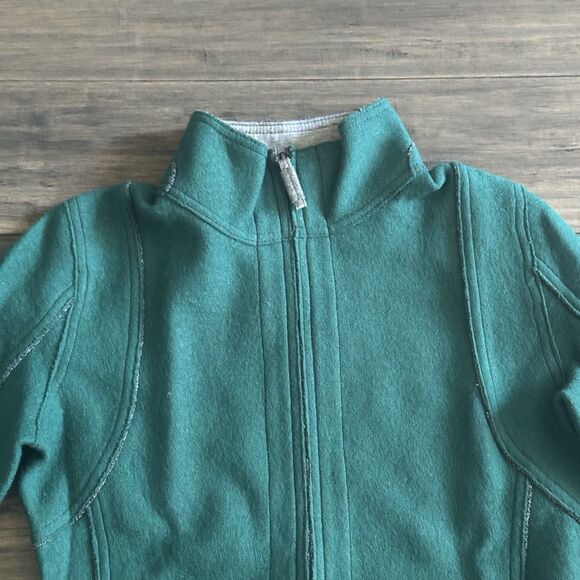 Frauenschuh All 100% Wool Jacket Womens Small Teal Green Coat Zip Up EUC - Picture 4 of 11